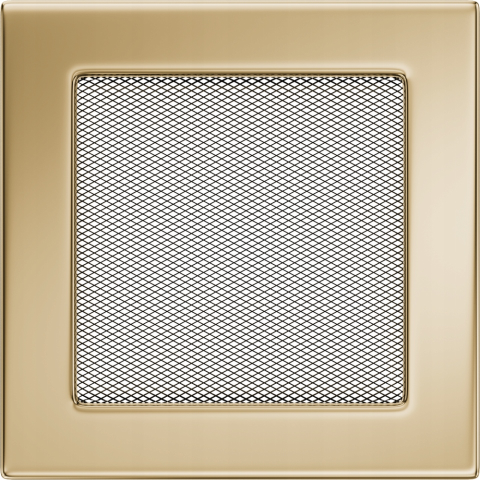 Větrací krbová mřížka 17x17 cm Pozlacená