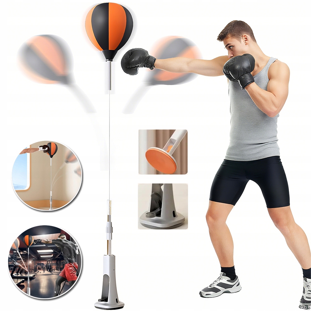 Gruszka Bokserska Stojąca Piłka Refleksowa Refleksówka Regulowana 138-160CM