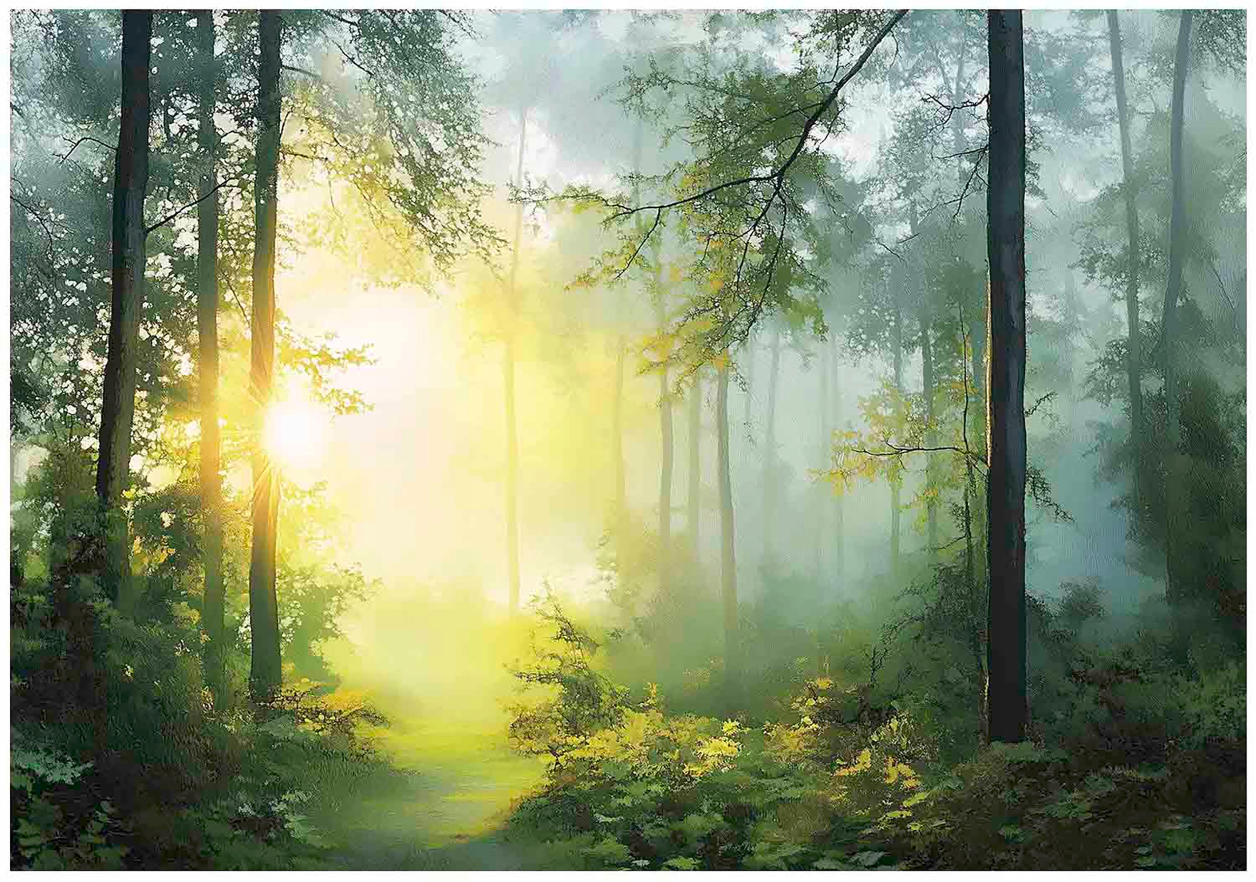 Fototapeta 3D Sluneční Les Tapeta Do Předsíně Obývacího Pokoje Kanceláře 400x280