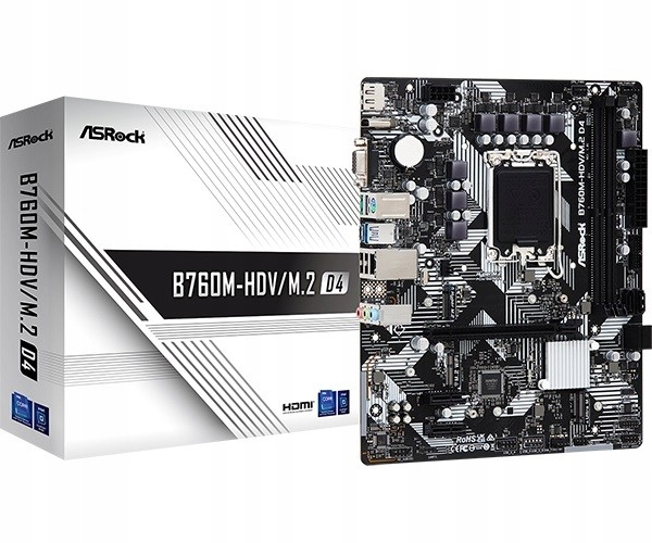 Asrock Základní deska B760M-HDV/M.2 D4 s1700 2DDR4 Dp/hdmi mATX