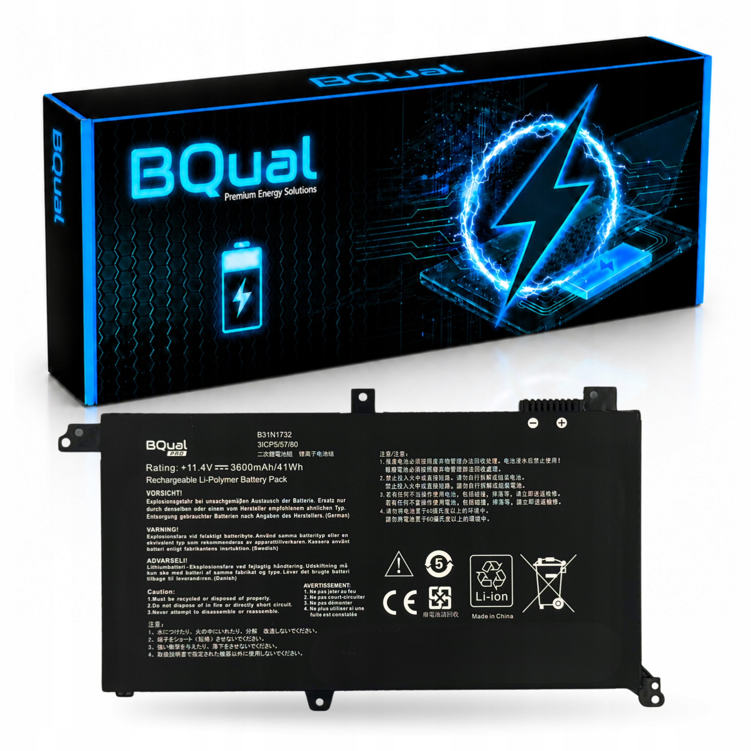 Bateria B31N1732 do laptopa Asus Vivobook S14 S430 K430 R430 V430 S430FA