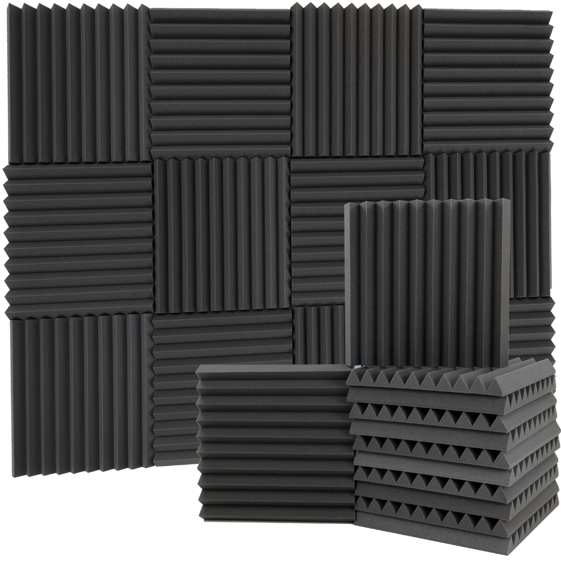 Akustické Panely Pěnová Podložka Akustická 50x50 3 m2 trojúhelníková nástěnná místnost