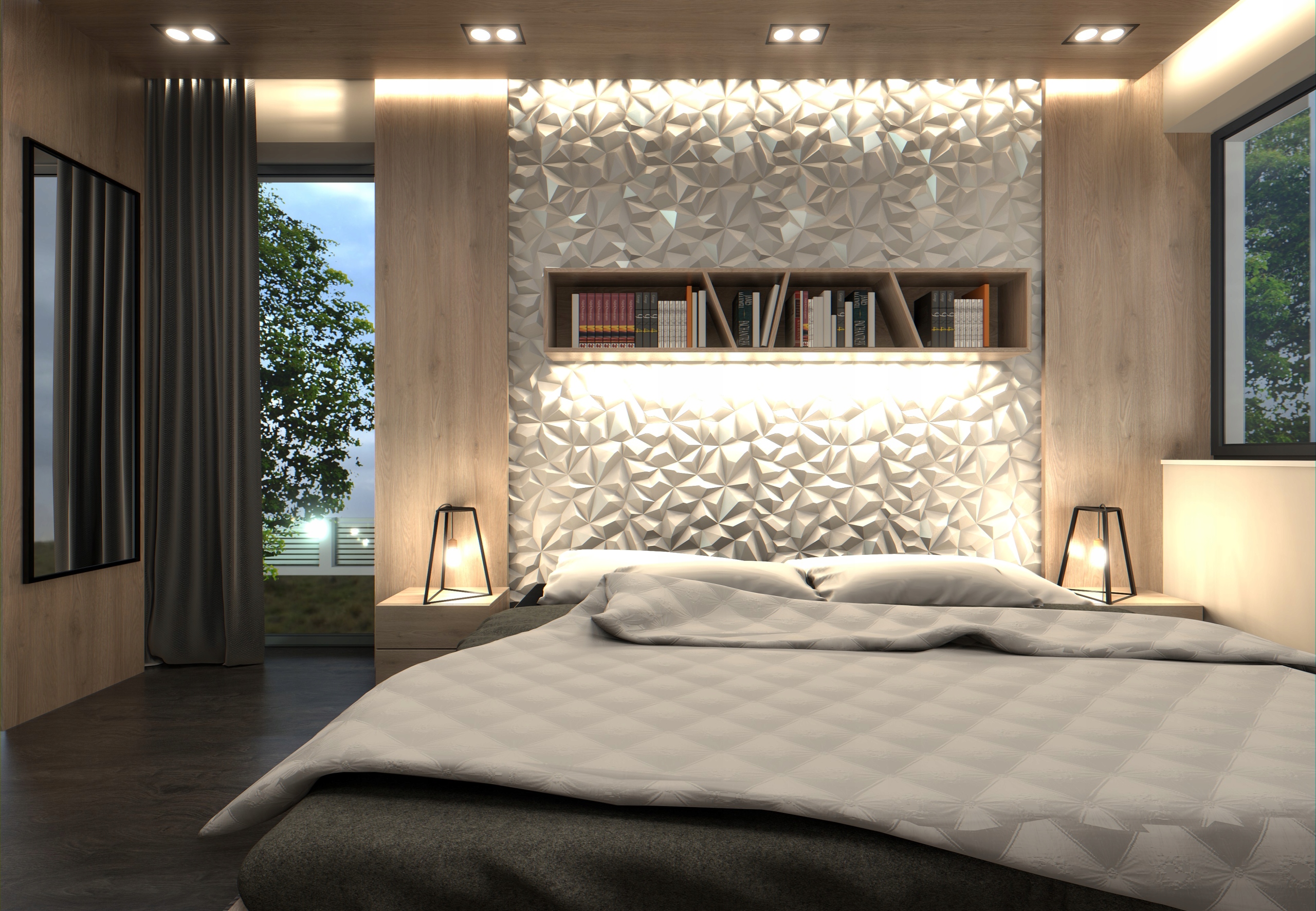 Styropianowe panele ścienne 3D Diament 60x60 cm Typ dekor