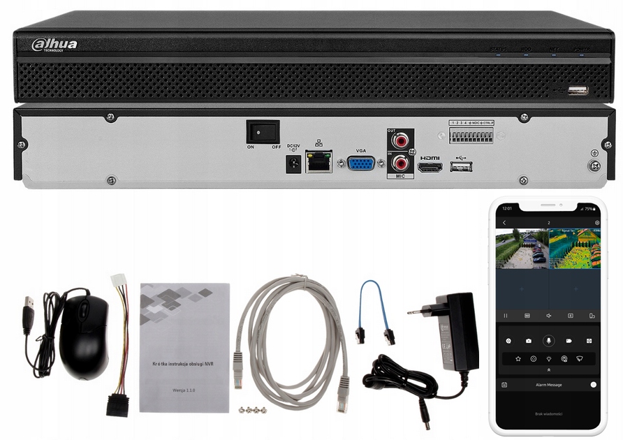 

Rejestrator Dahua NVR4216-4KS2/L 16 Kanałowy 8MPX