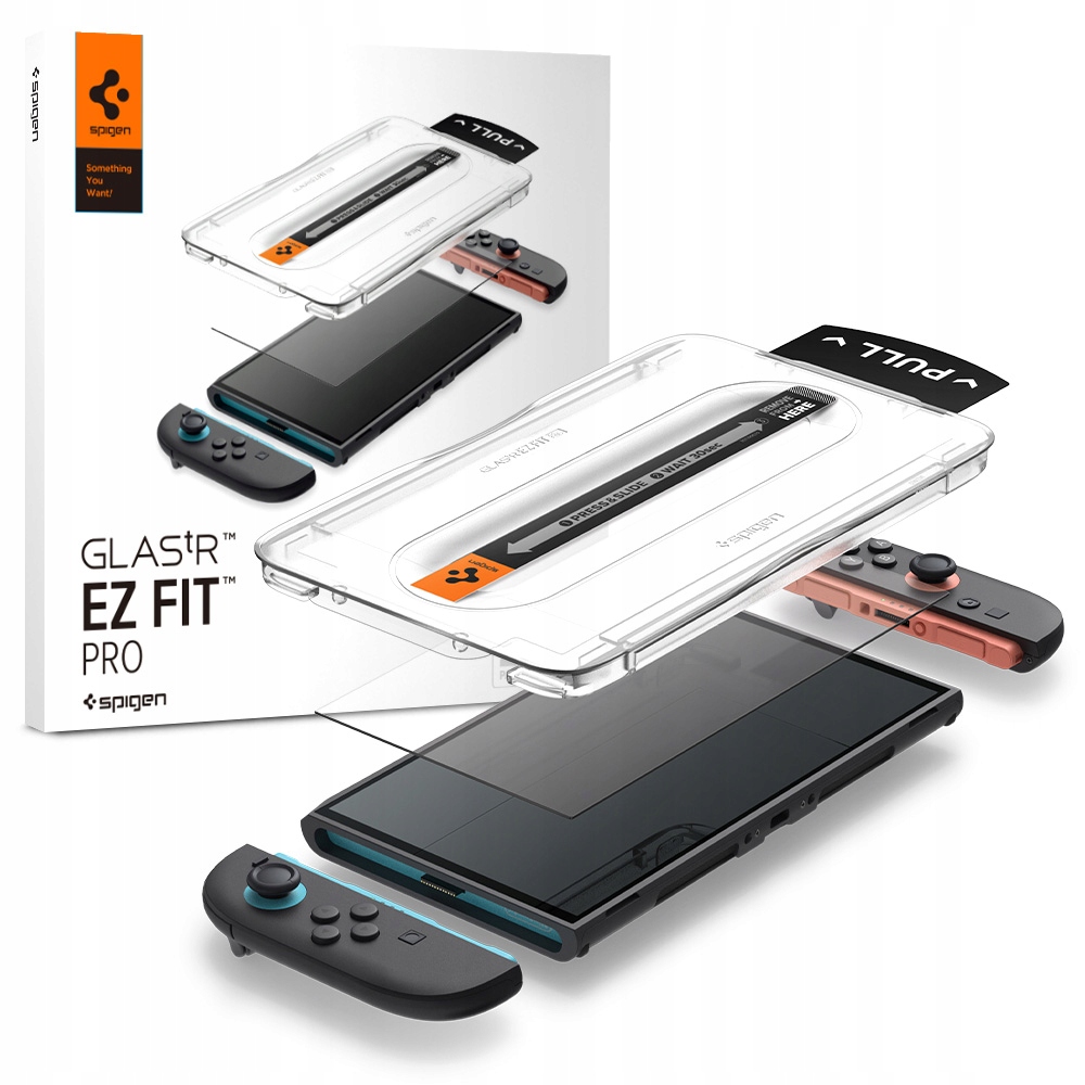 Tvrzené sklo pro Nintendo Switch 2, Spigen Ez Fit Pro 2-Pack aplikátor