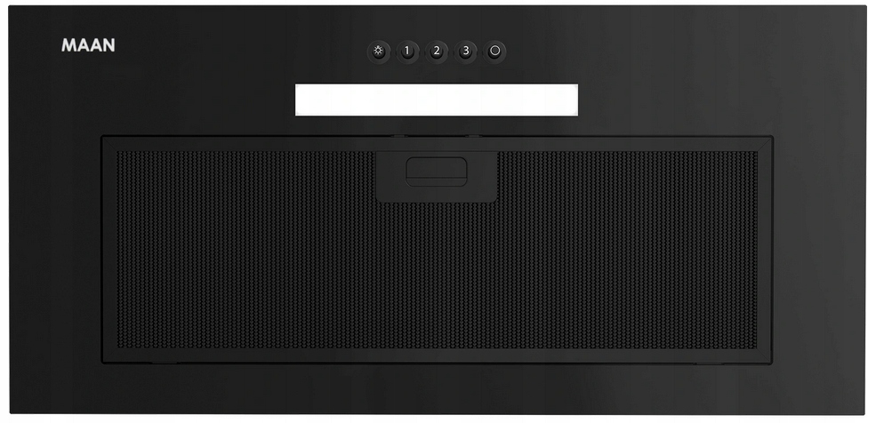 Okap do zabudowy MAAN Tytan 60 SZKŁO CZARNY 610m3 Klasa efektywności energetycznej B