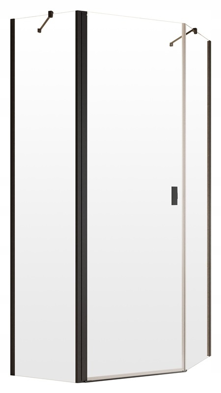 Kabina Radaway Nes Black Ptj 100x100 lewa przejrzy