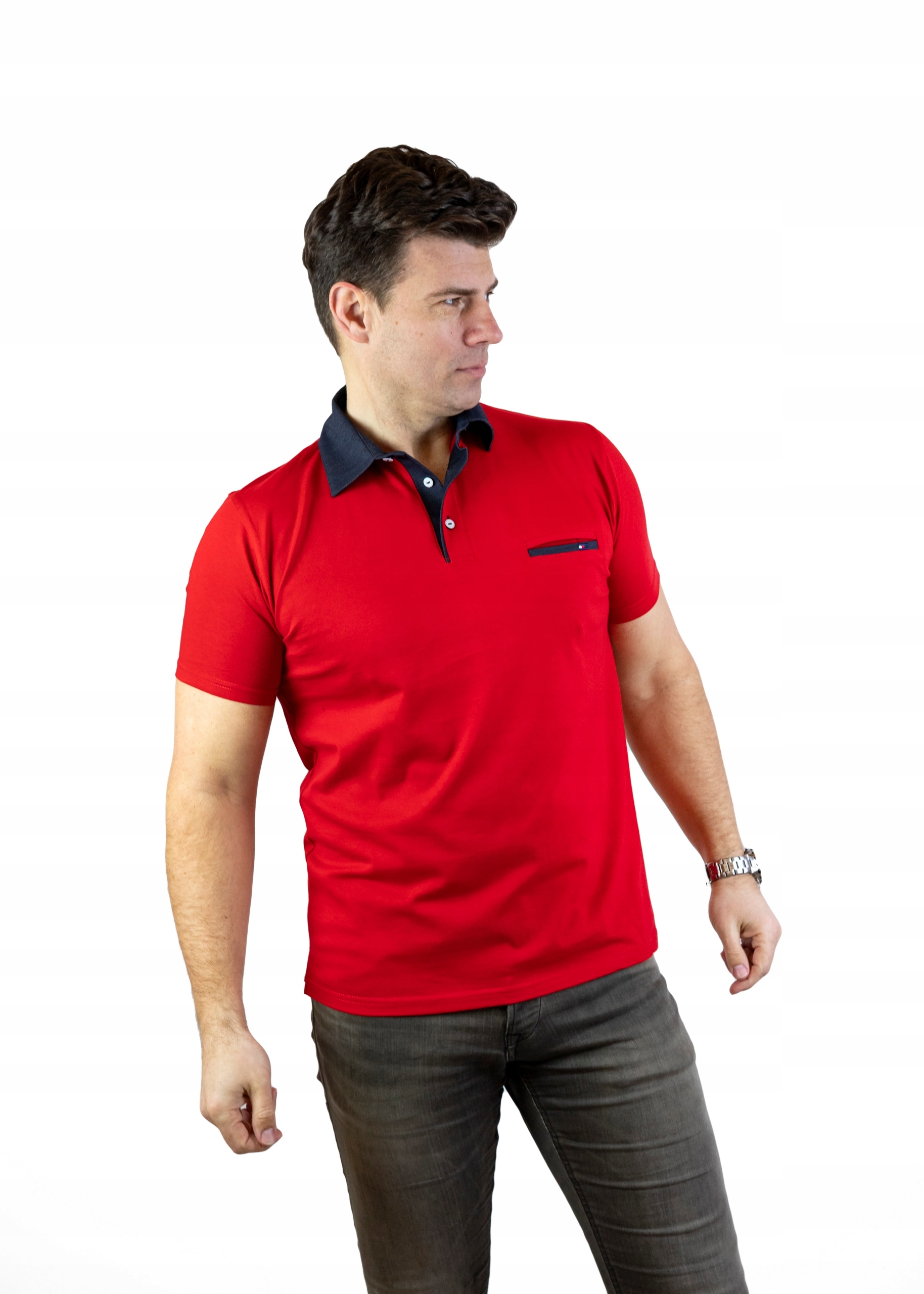 

T-Shirt Koszulka Polo czerwona r.XXL