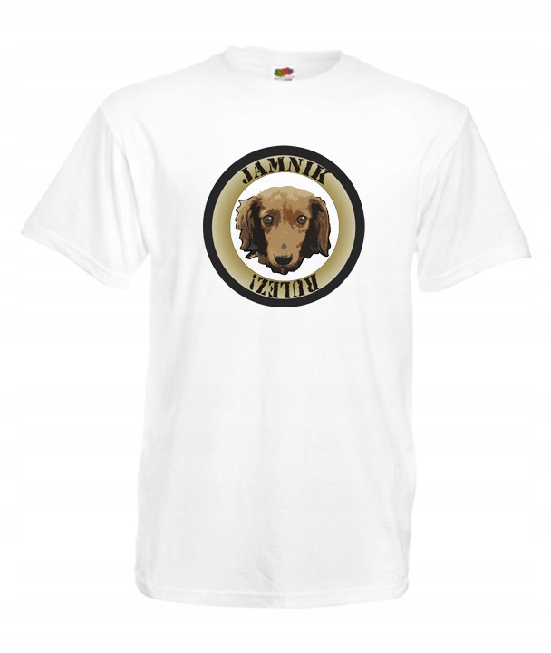 

L Koszulka Męska Jamnik Dachshund Pies Dog Wzór