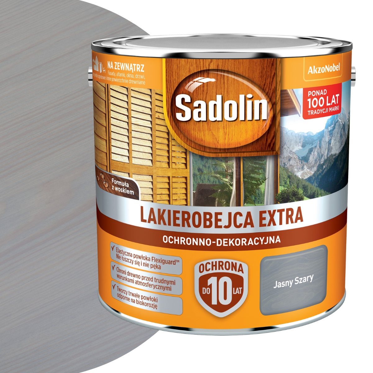 Sadolin Lakierobejca Extra Do Drewna 2,5L Jasny Szary