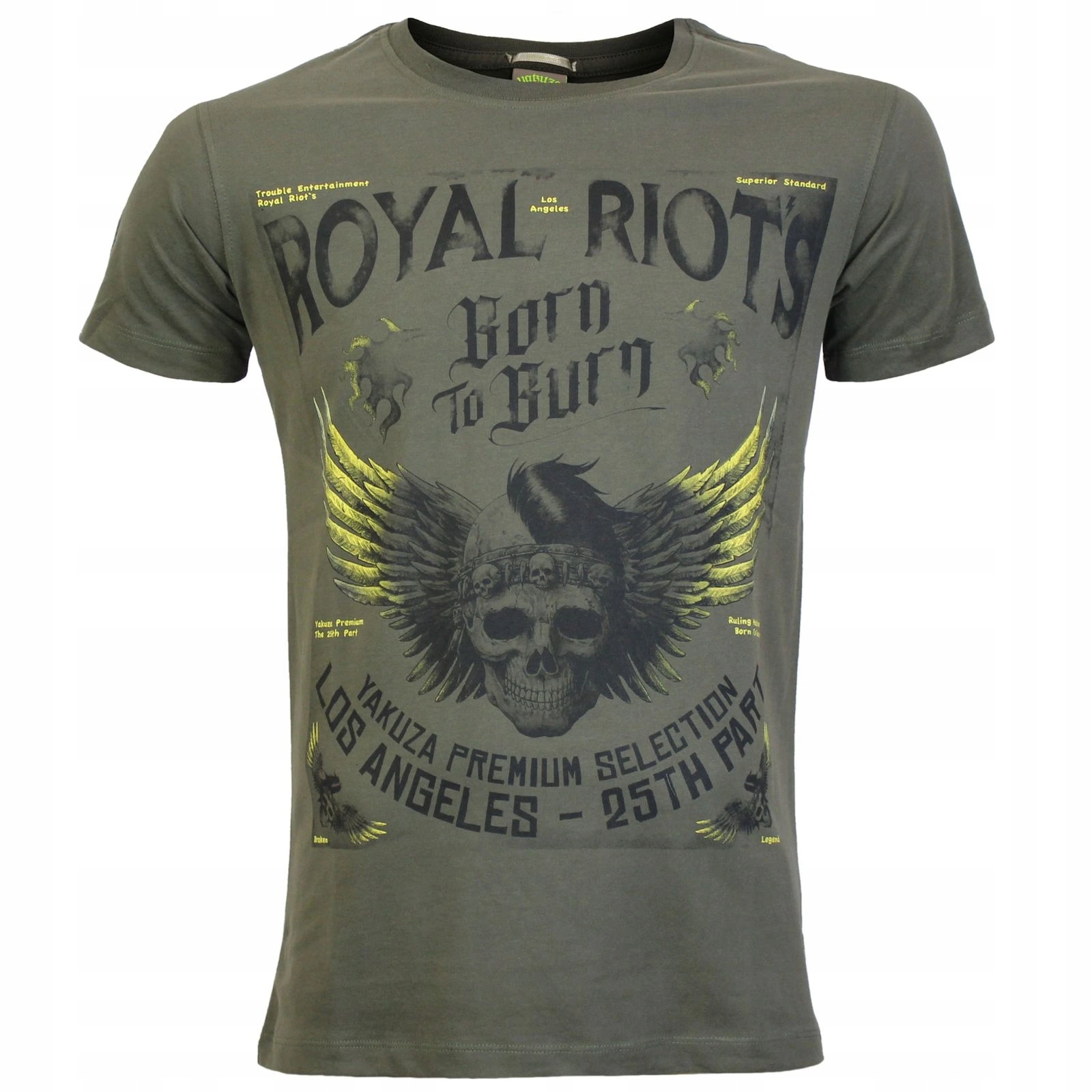 Tričko Yakuza Premium 3702 zelené (olivové), Royal Riot´s NK-3702DO/S