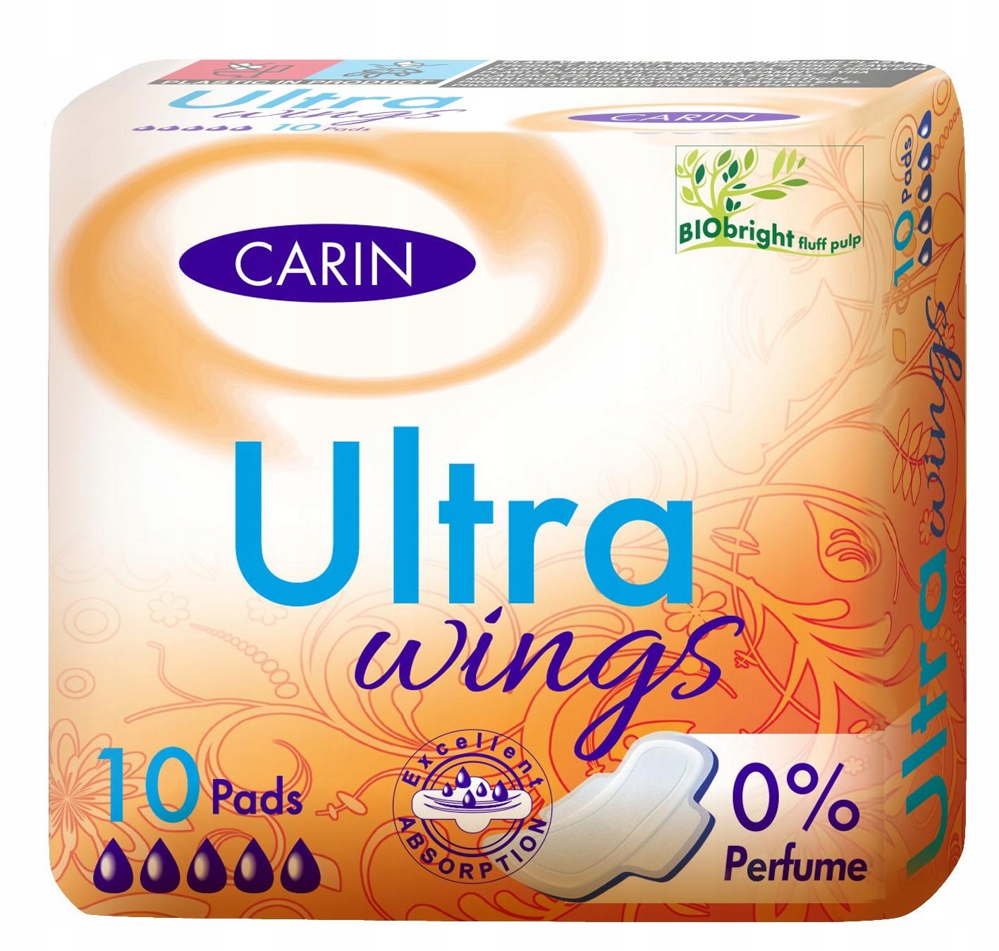 Carin Podpaski higieniczne ultra Wings 10 szt.