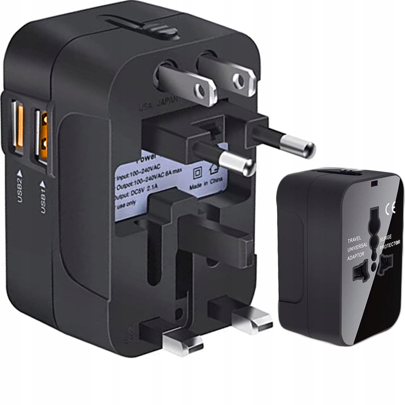 ADAPTÉR ZÁSUVKY USA UK EU USB SVĚT za 141 Kč Allegro