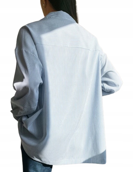 KOSZULA DAMSKA W PASKI NA GUZIKI CASUAL M 1V7I Płeć kobieta