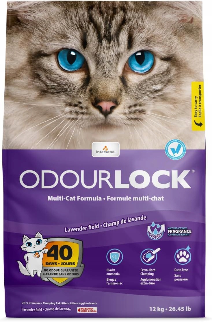 Levně Intersand Odour Lock Lavender stelivo pro kočky 12 kg