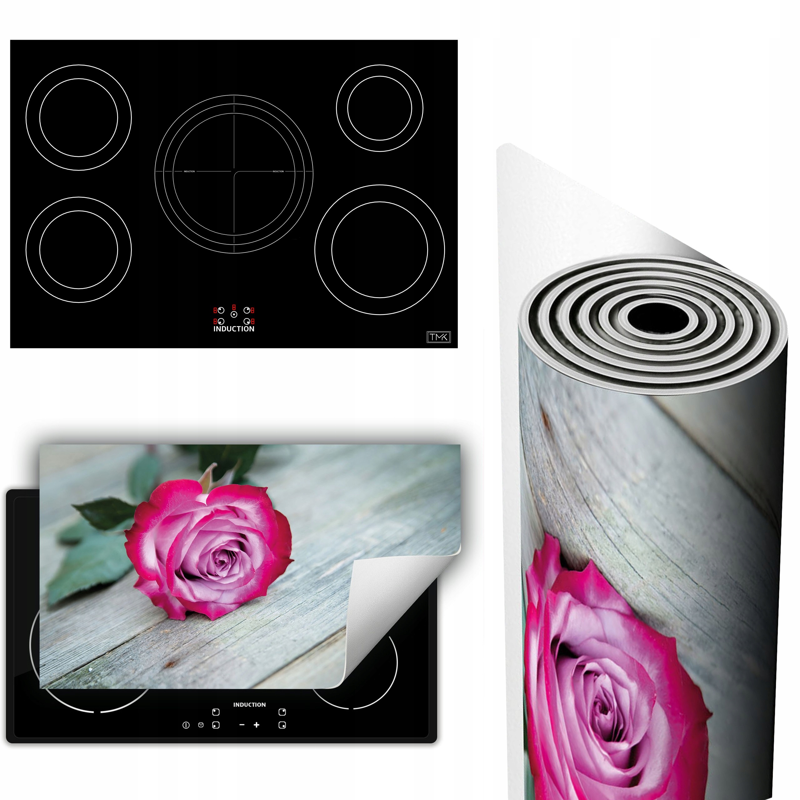 Vinylová Podložka Na Ochranu Kuchyňské Desky 90x52 růžová