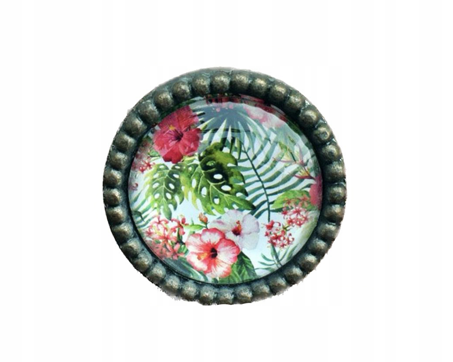 

Gałka metalowa, szklana Uchwyt meblowy 5cm kwiat