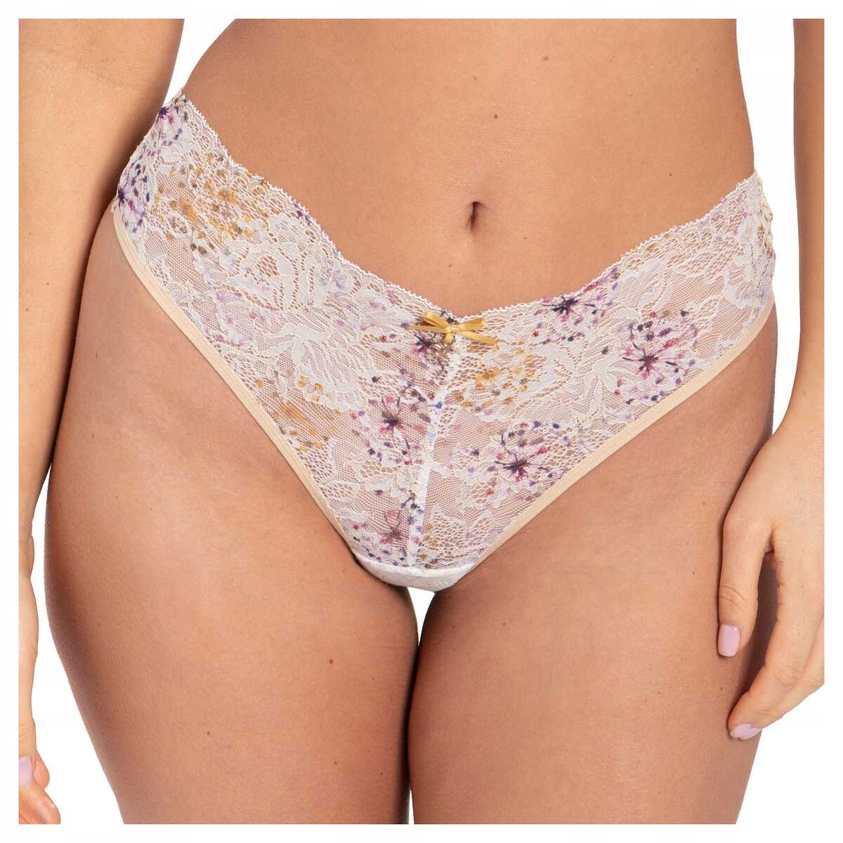 Samanta Kalhotky tanga Vivian C400 sušenkové dámské kalhotky M