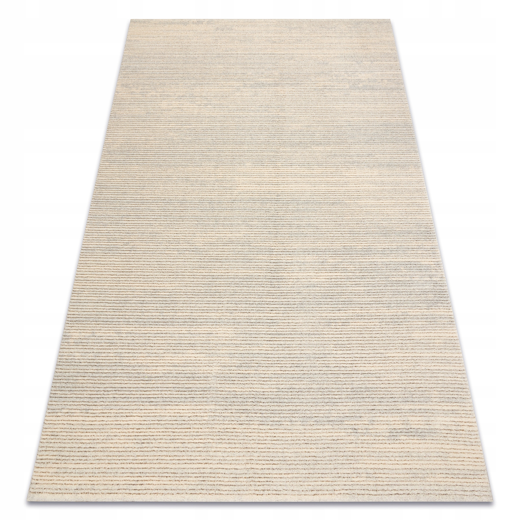 Dywan Do Salonu wełna Linie strukturalny loft krem Paski 160x230 cm