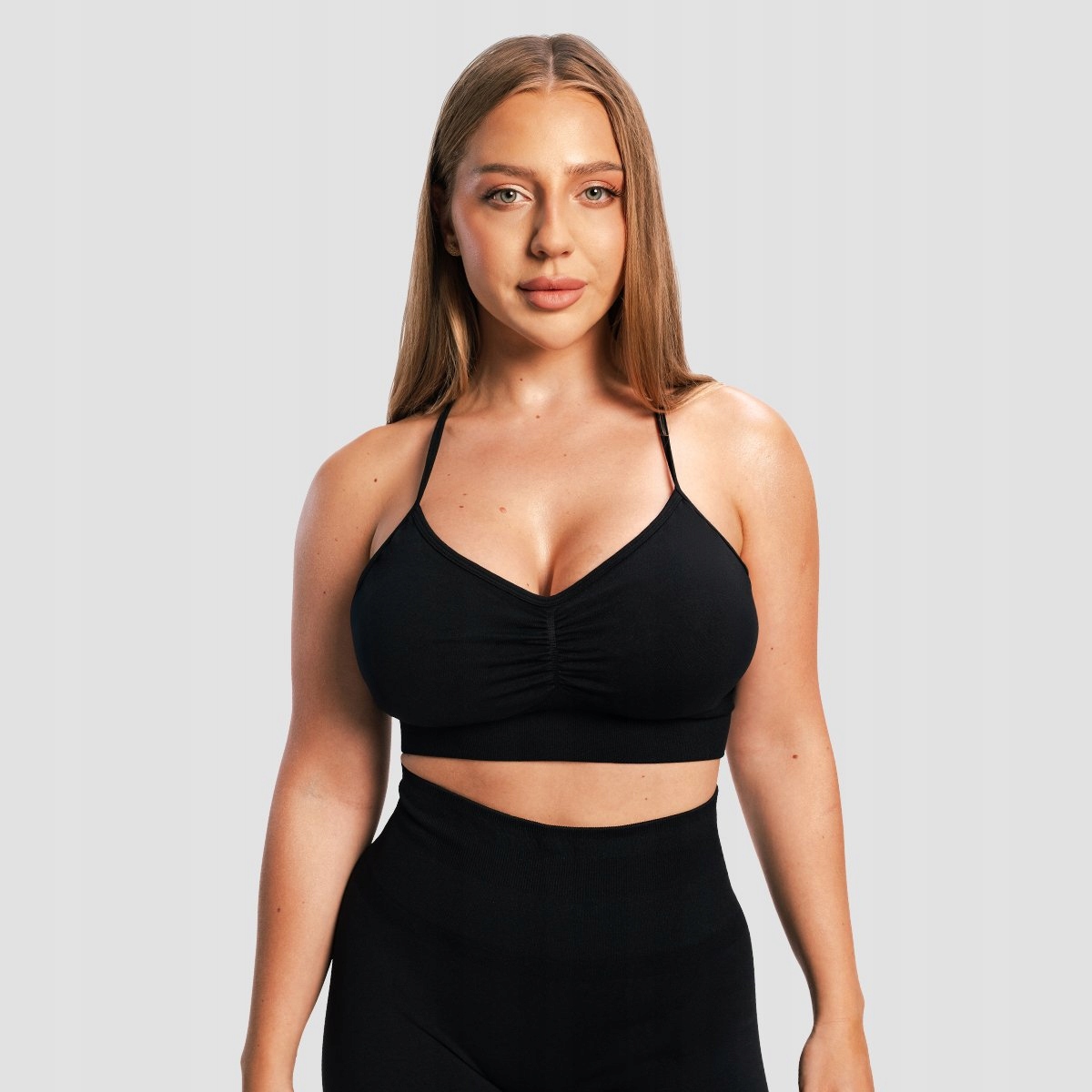 GymBeam Biustonosz sportowy Sculpt Seamless Black S