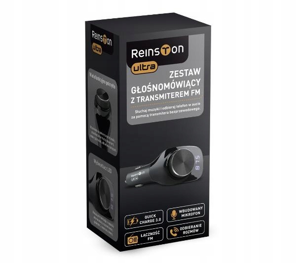 TRANSMITER FM ZESTAW GŁOSNOMÓWIĄCY 2 x USB QC 3.0