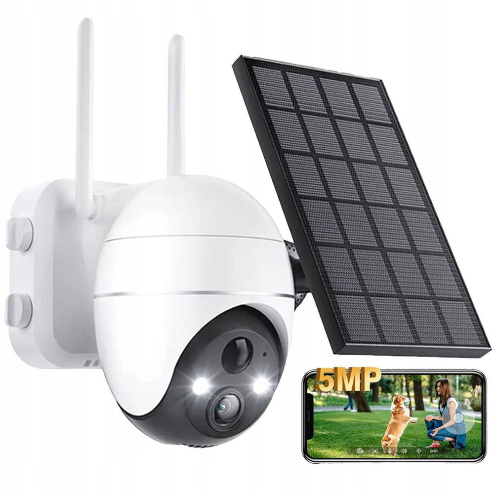 Solární kamera Venkovní Ip WiFi Otočná Pohled 360° – otáčení a naklápění