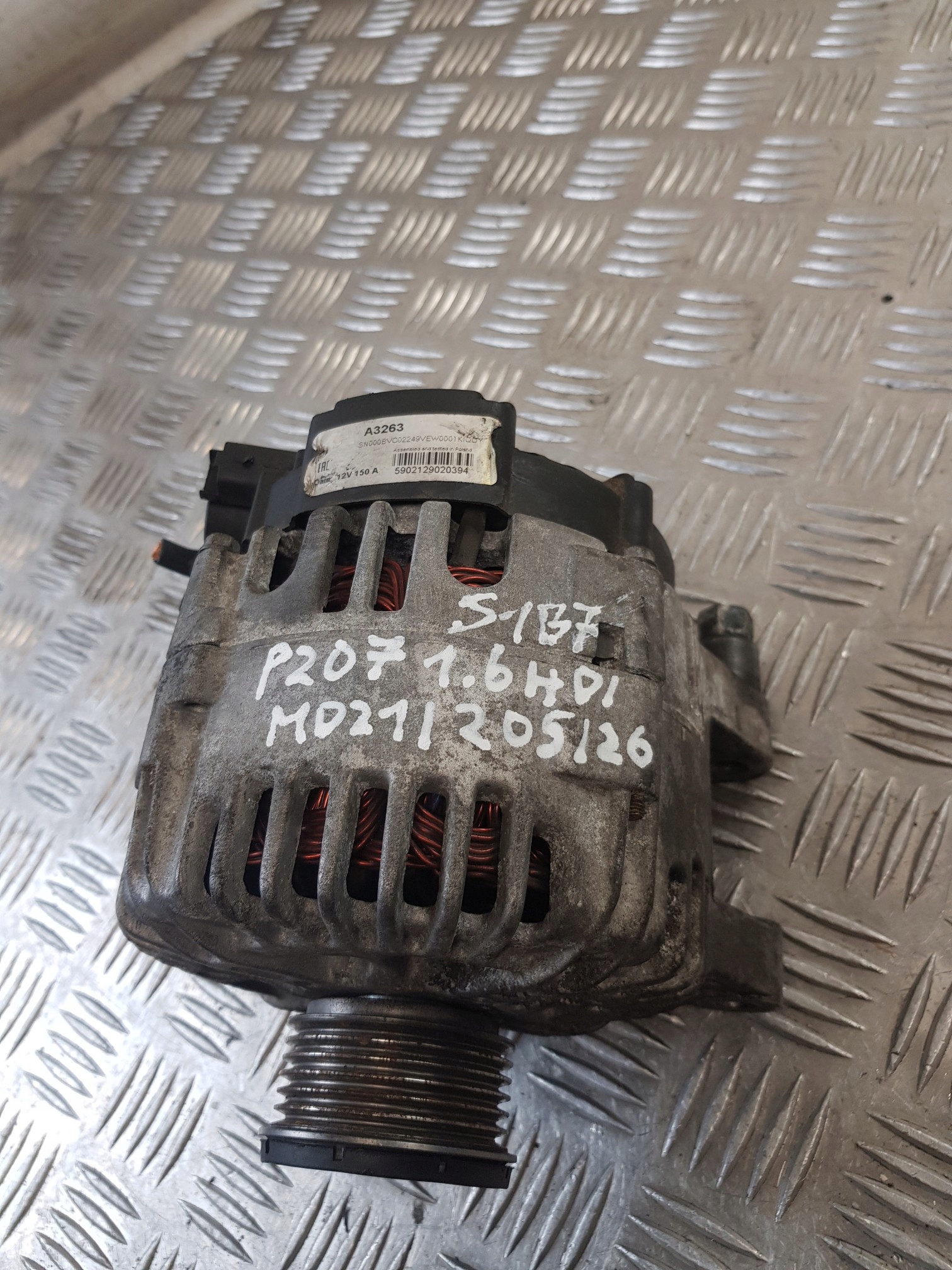 ALTERNATOR 150A PEUGEOT 207 1.6HDI 07R