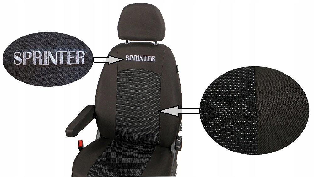 Pokrowce szyte na miarę MERCEDES SPRINTER W907 W910 od 2018- Kod producenta 778020