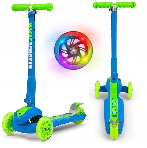 HULAJNOGA 3-kołowa LED Scooter Magic Blue-Green