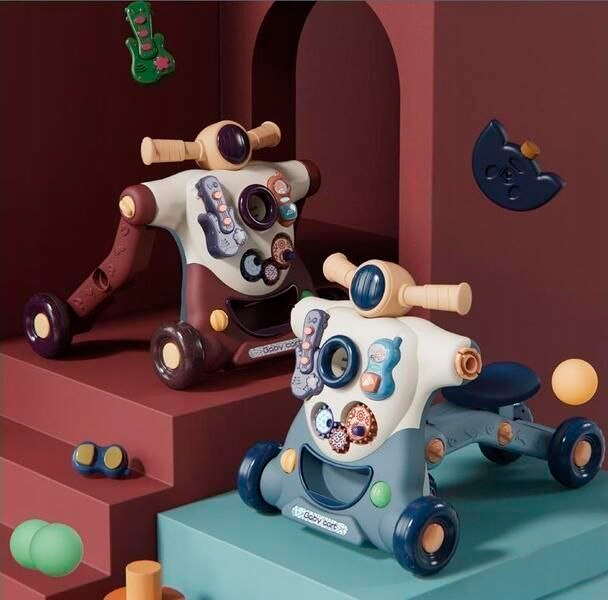 CHODZIK PCHACZ EDUKACYJNY INTERAKTYWNY DLA DZIECI 3w1 HULAJNOGA BRĄZOWY Płeć chłopcy dziewczynki