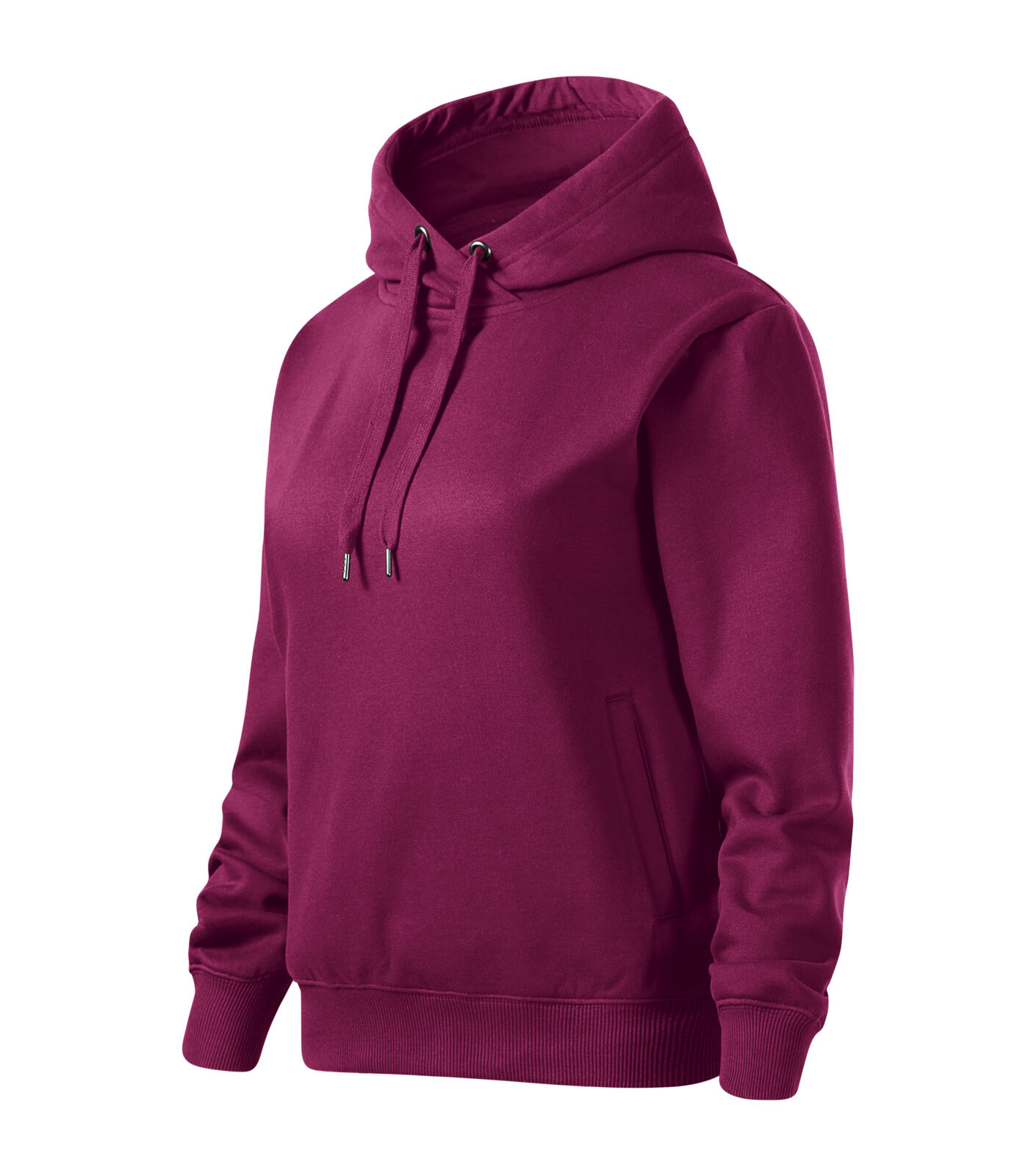 Mikina s s kapucí z bavlny klokanka Malfini Terry MOON421 Fuksja XL