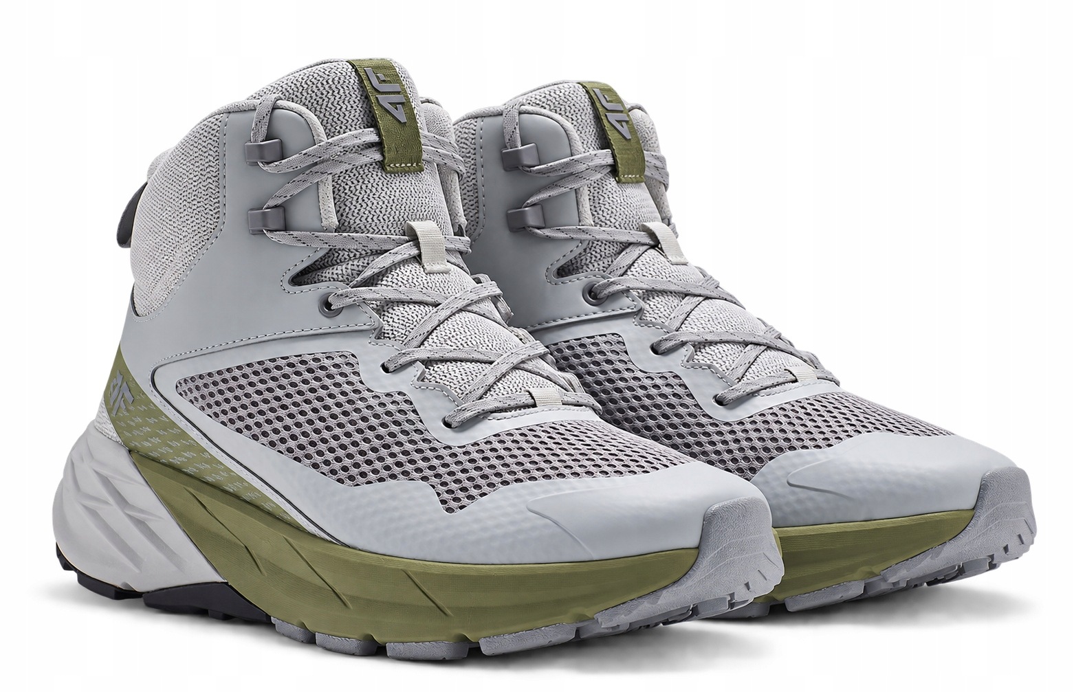 4F Speed Hiker Pánské vysoké trekové boty NeoDry Šedé-khaki vel. 46