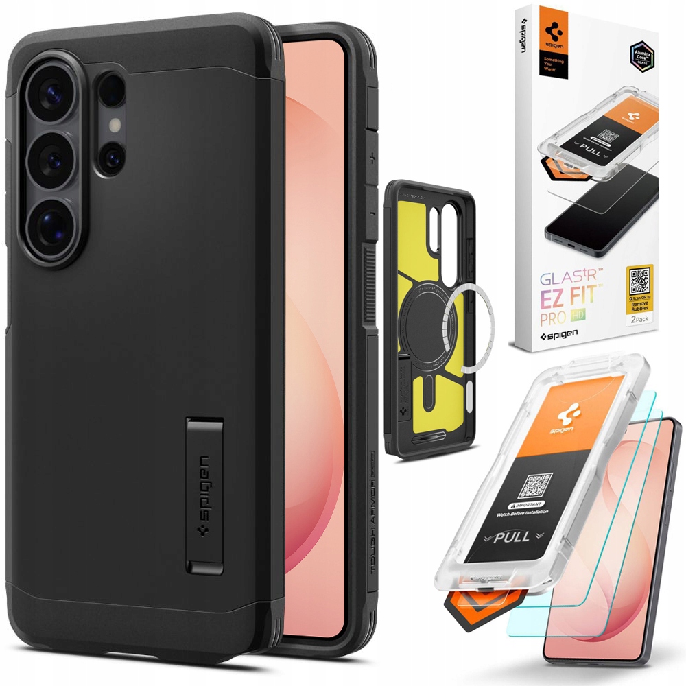Spigen: Pouzdro Tough Armor MagSafe Case +2x Sklo pro Samsung Galaxy S26 Ultra