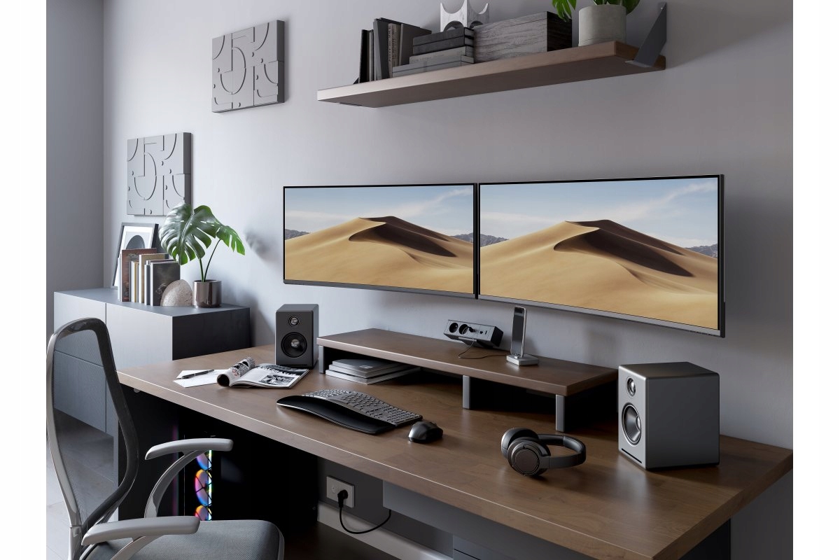 Podpórka pod półkę FLAT czarny mat Szerokość 25 mm