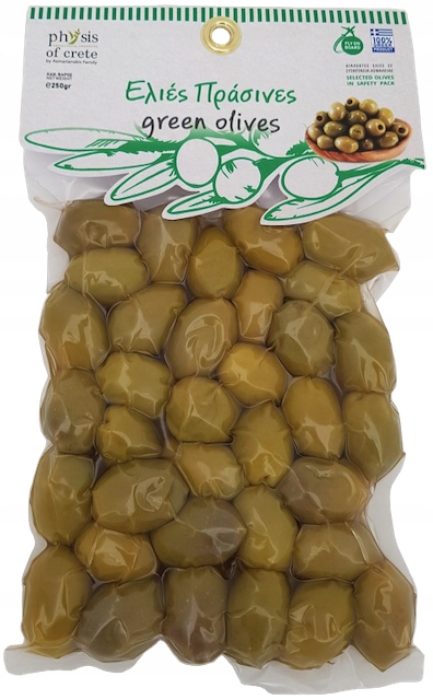 

Greckie oliwki zielone niedrylowane 250g