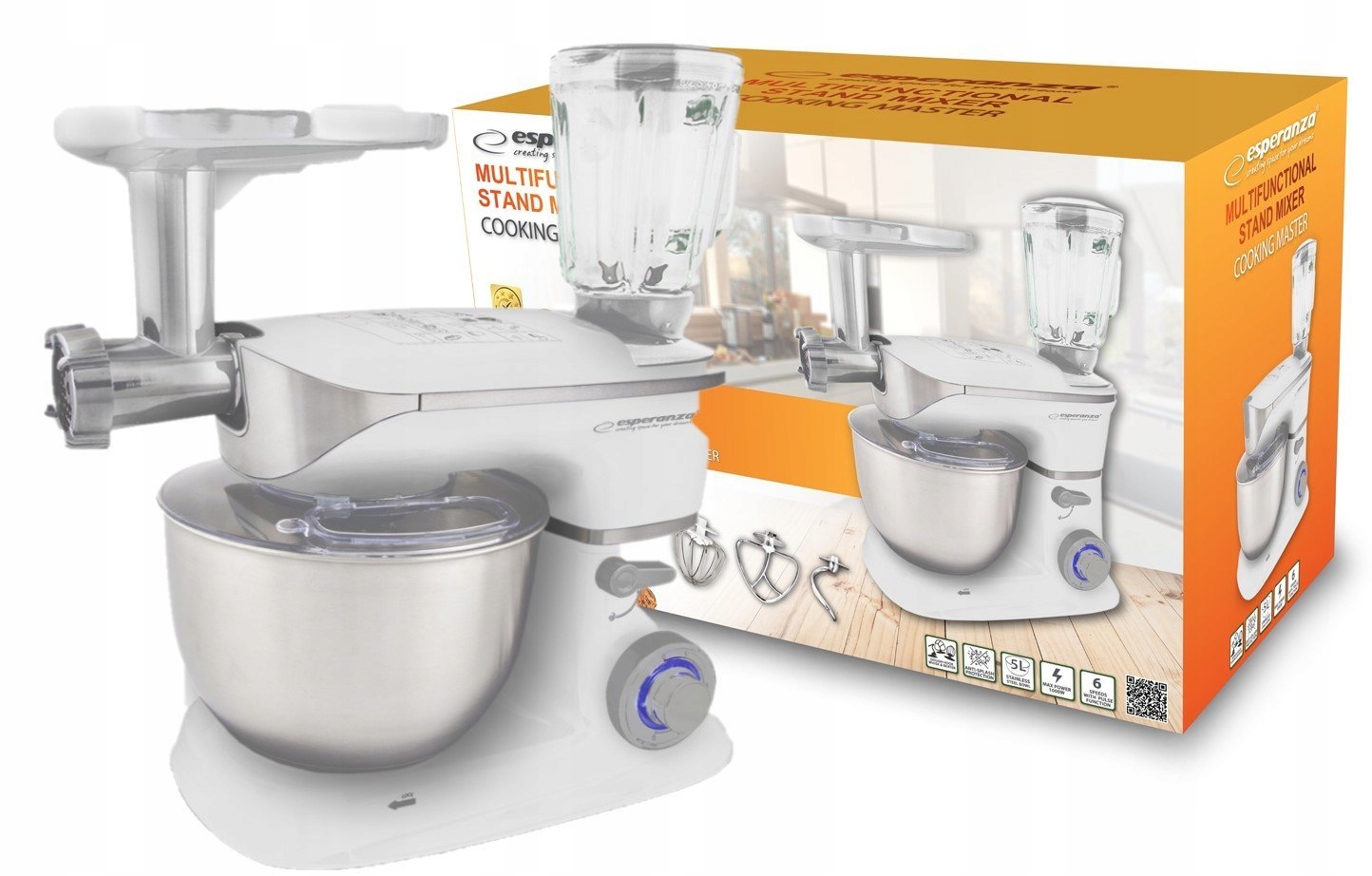 Robot Kuchenny Mikser Planetarny Blender Maszynka Do Miesa Z Dużą Misą