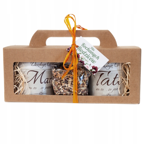 Levně sada dvou hrnků pro milované rodiče v samostatném balení, hrnek „Dzi“