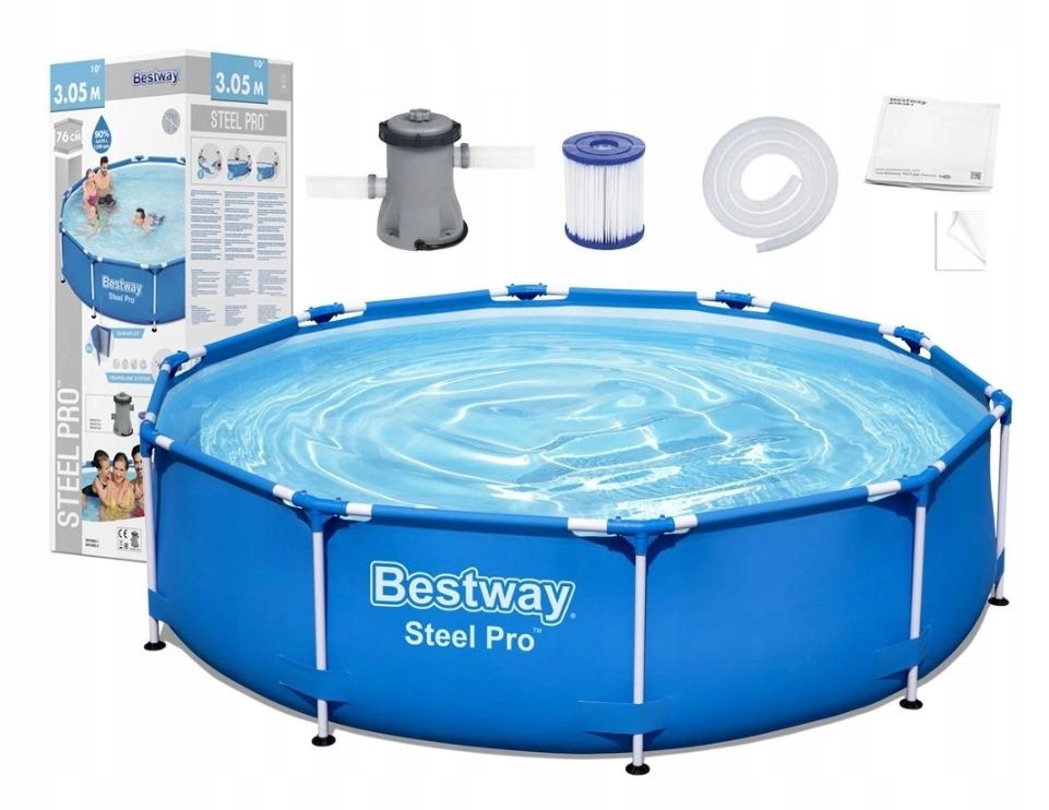 

Bestway 56679 * Basen Stelażowy 305x76cm * 7w1