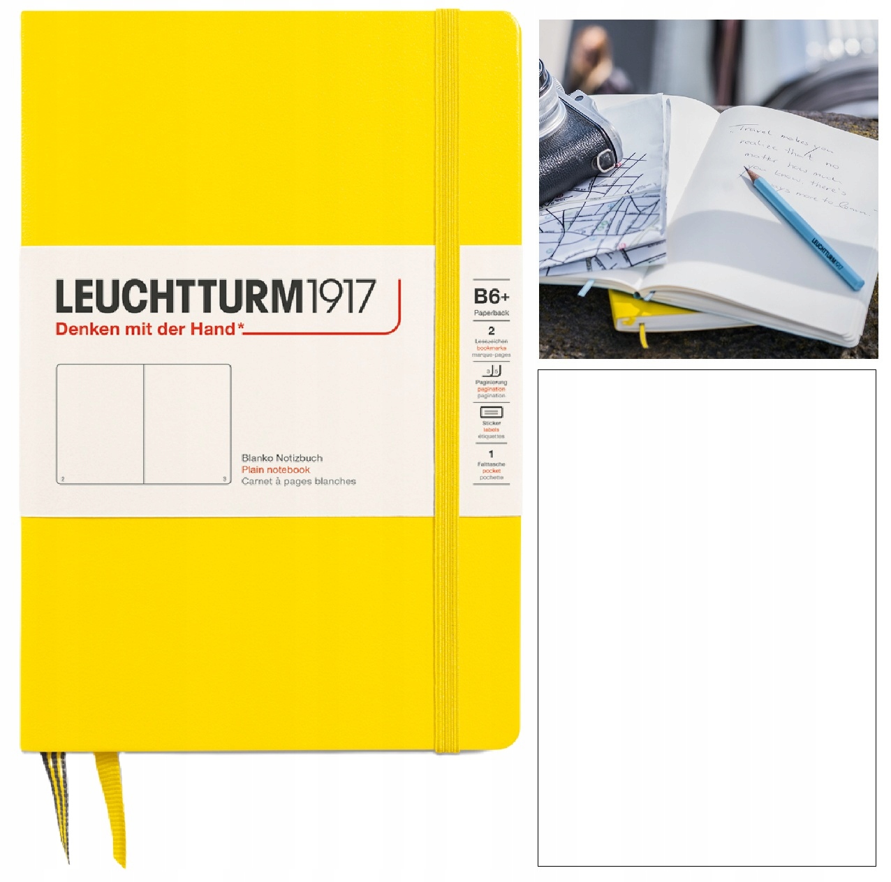 LEUCHTTURM1917 Notatnik Notes B6 Gładki twardy szkicownik brulion Cytrynowy