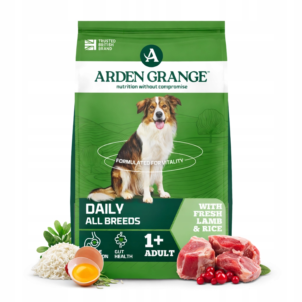 sucha karma dla psa bez kurczaka Arden Grange Lamb 12 kg karma z jagnięciną