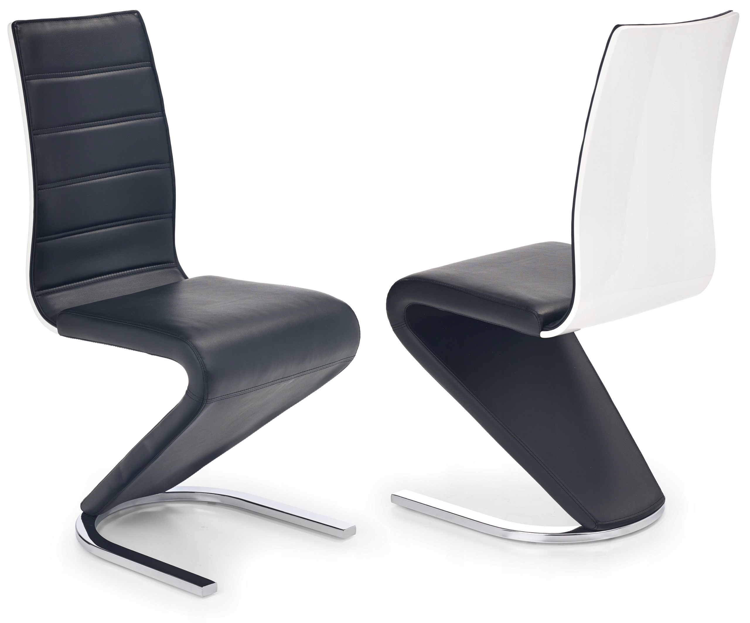 NOWOCZESNE Krzesło biało-czarne K194 Halmar