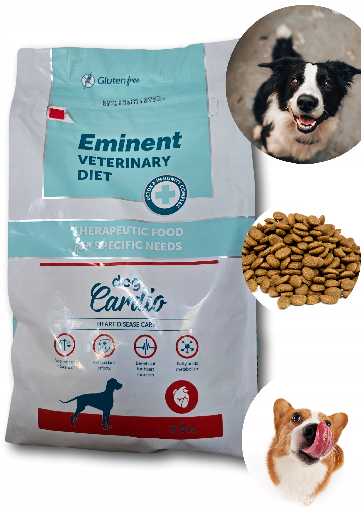 Levně Eminent Veterinary Dog Cardio 2,5 kg krmivo pro dietní onemocnění srdce