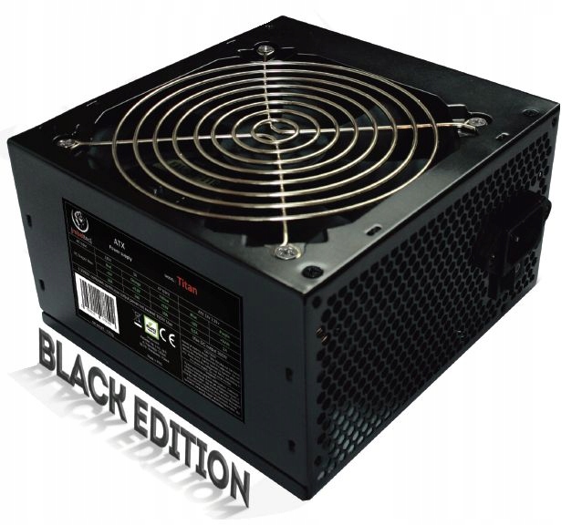 Nový Napájecí Zdroj Pc 500W 12cm Black 3xSATA 20+4 Pin
