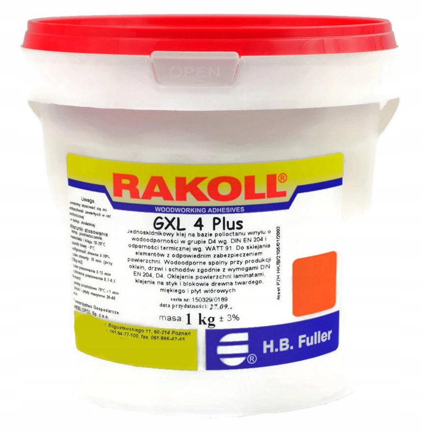 Klej do drewna wodoodporny Rakoll GXL-4 Plus 1kg D4
