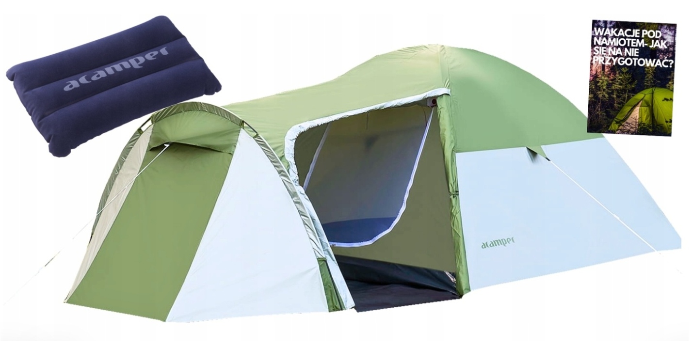 NAMIOT 3 OSOBOWY WODOODPORNY 3500 DUŻY ACAMPER TROPIK PRZEDSIONEK +PODUSZKA Rodzaj turystyczne