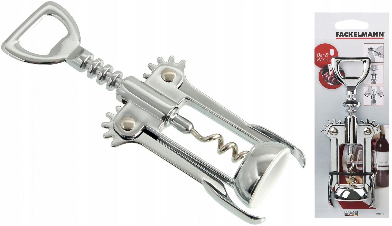 

MAS24 Korkociąg Z Dźwignią Fackelmann 49418 Inox