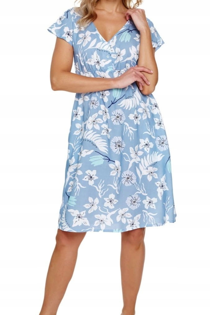 Těhotenská tunika Doctor Nap TM.5136 modrá [Velikost 2XL]