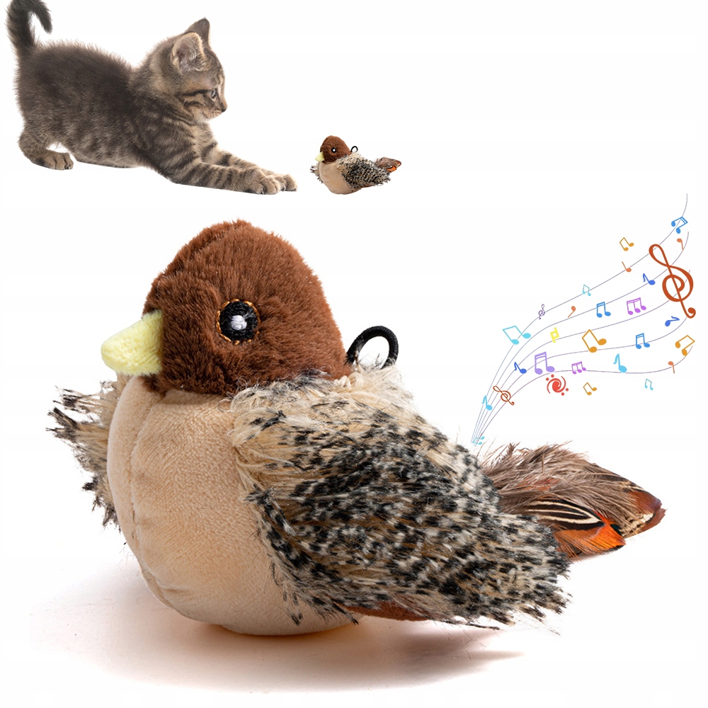Levně Interaktivní Hračka Létající Pták Pro Kočky Realistická S Koťátkem