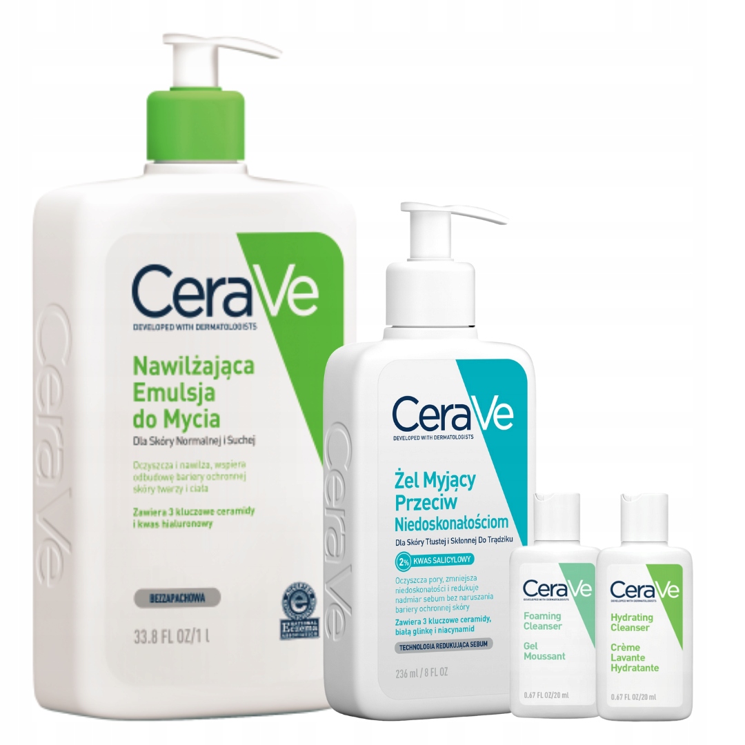 CeraVe Żel Myjący Przeciw Niedoskonałościom Trądzik Emulsja do Mycia 1l