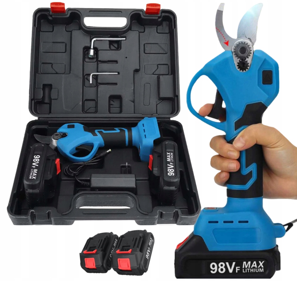 Zahradní nůžky 2x Li-Ion Pouzdro